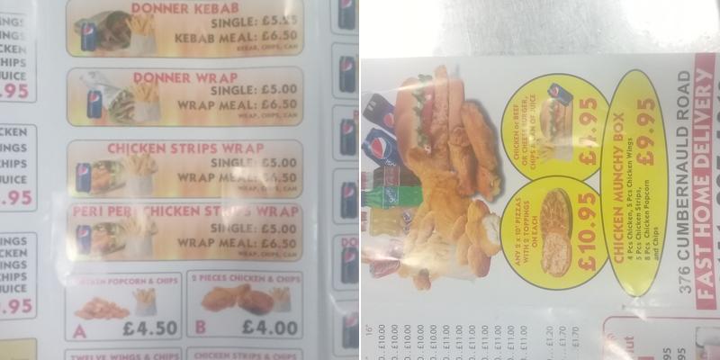 Mack Chicken Hut Menu