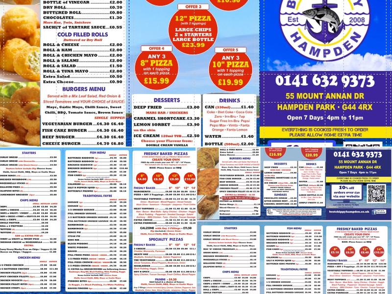 Best Chippy Hampden Menu