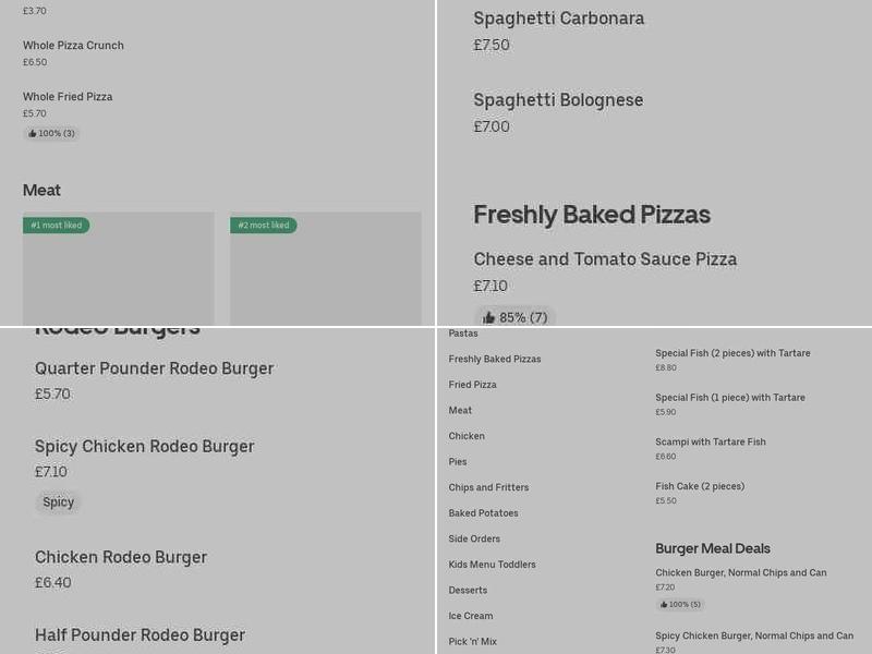 Vins Fish & Chips Menu