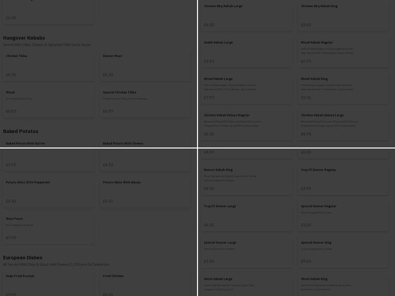 Mr Pizza Takeaway Menu