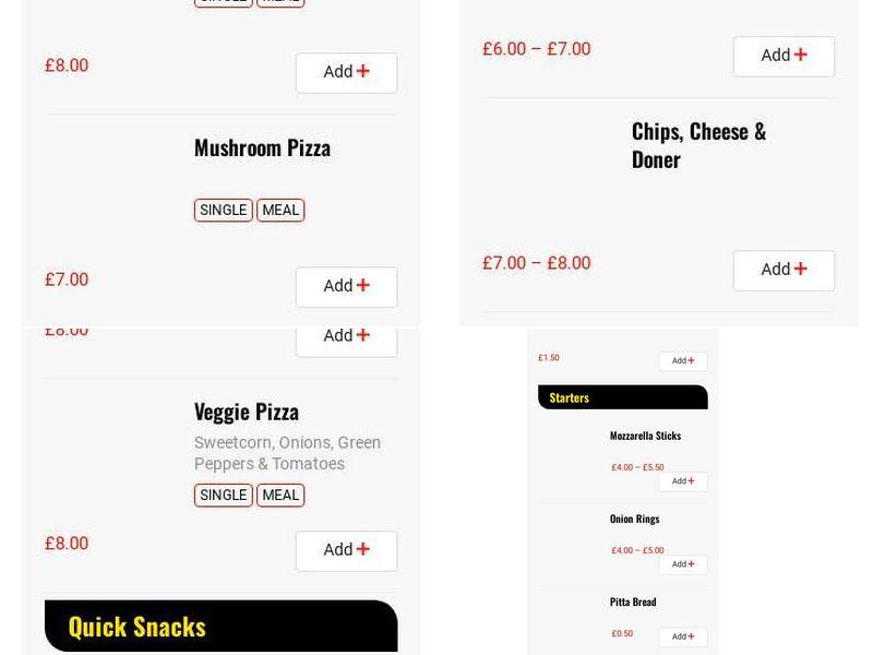 Jimmy Jacks Peri Peri Chicken Menu