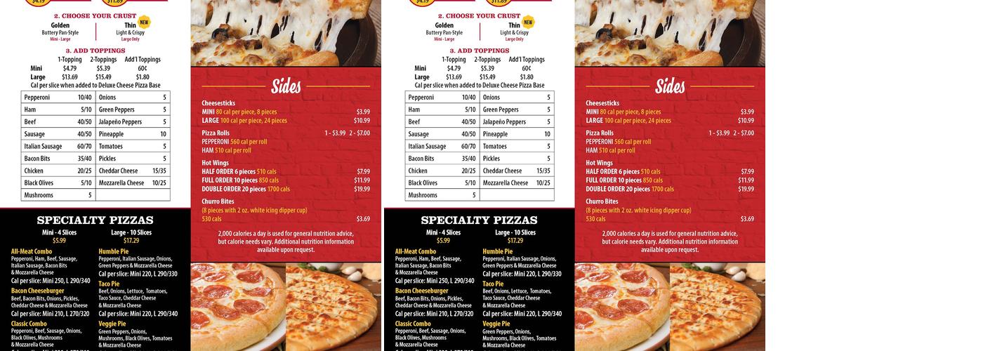 Godfather's Pizza Express Menu