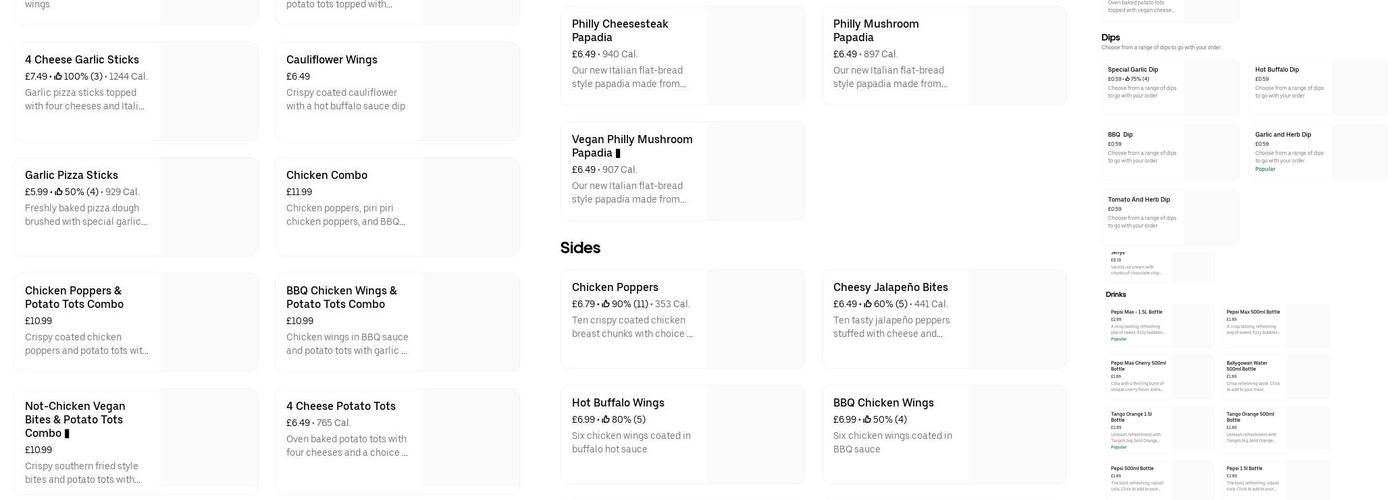 Papa Johns Pizza Menu