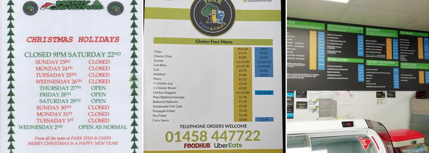 PARK TRADITIONAL FISH & CHIPS Menu