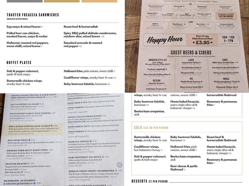 Brewhouse & Kitchen - Gloucester Quays Menu