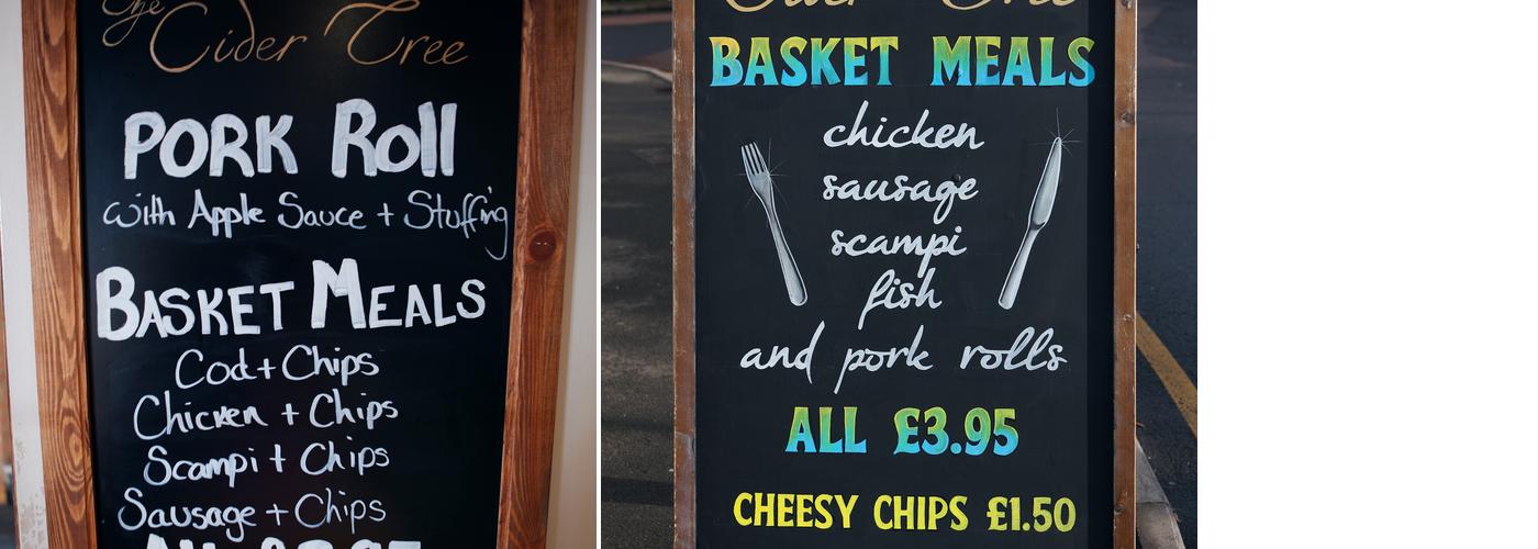 The Cider Tree at The Coach & Horses Menu