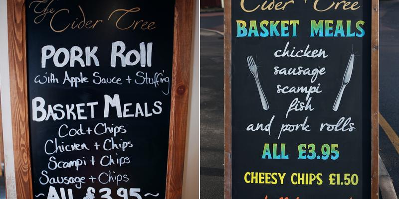 The Cider Tree at The Coach & Horses Menu