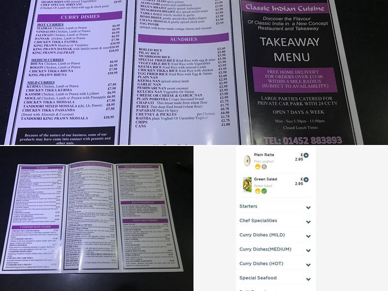 Indian Memories Menu