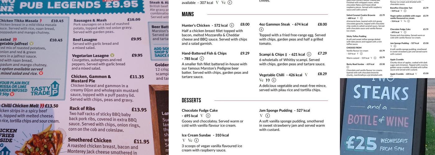 Haywain Menu