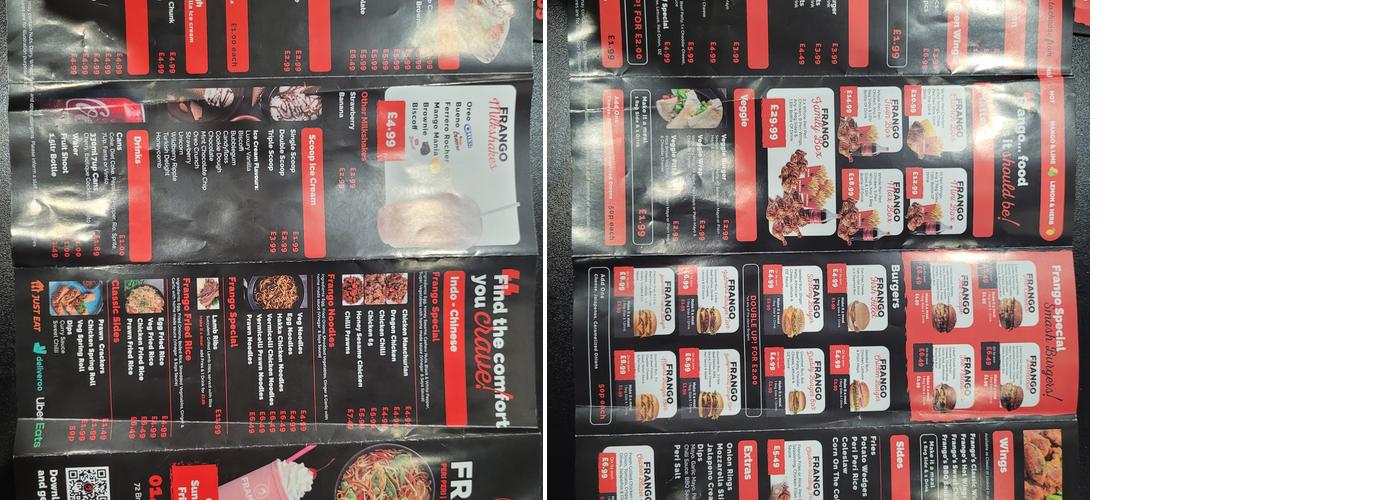 Frango Gloucester Menu