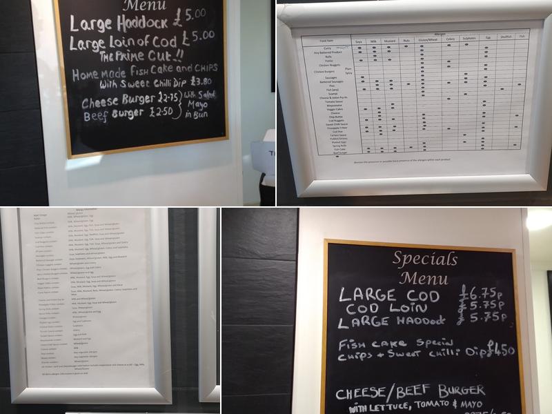 Ruddys Chip Shop..Gloucester Menu