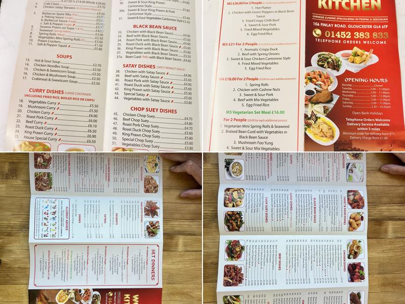 Wong’s Kitchen Menu