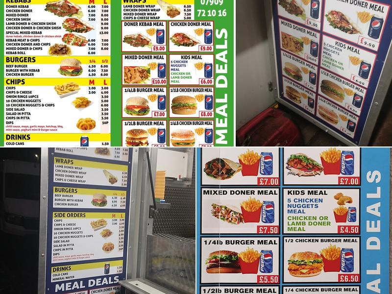 Ali's Waterwells kebab van Menu
