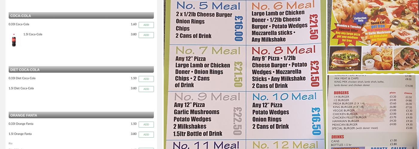 London Road Supper Bar Menu