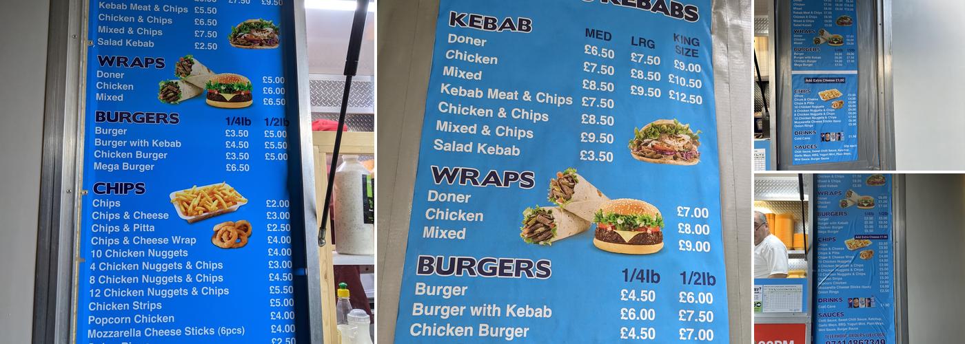 George’s kebab Menu