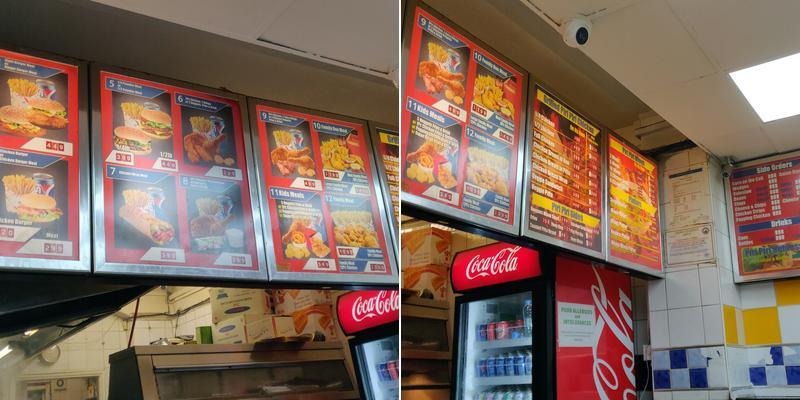 Roosters Chicken Menu