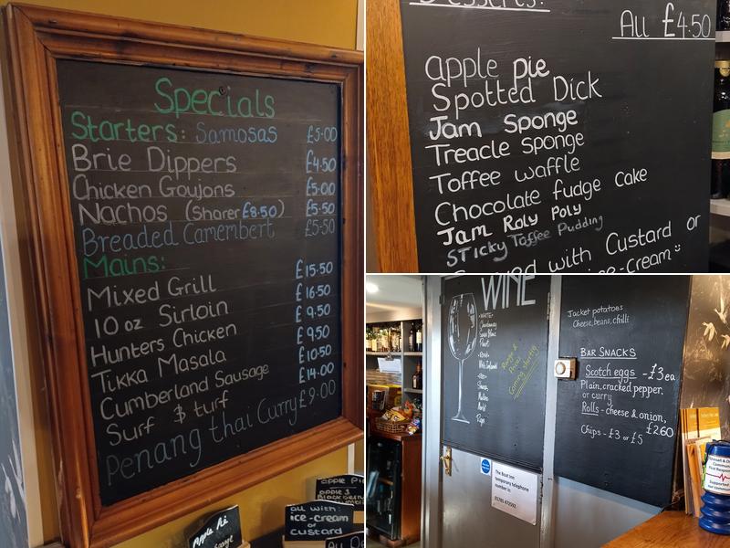 The Boat Inn Menu