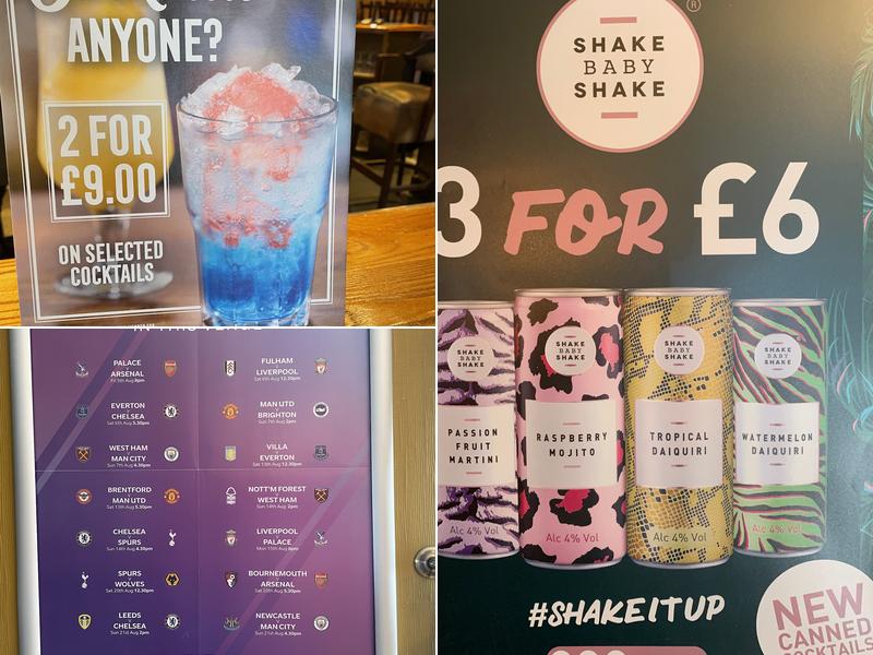 Cross foxes pub Menu