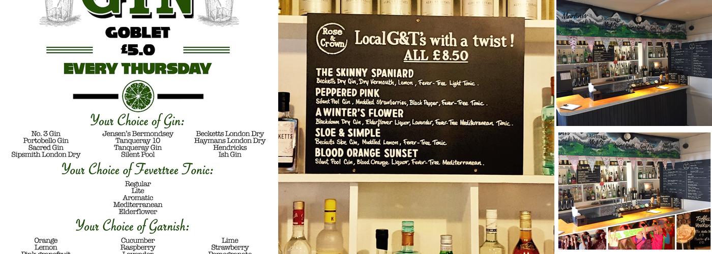 The Rose & Crown Bar Menu