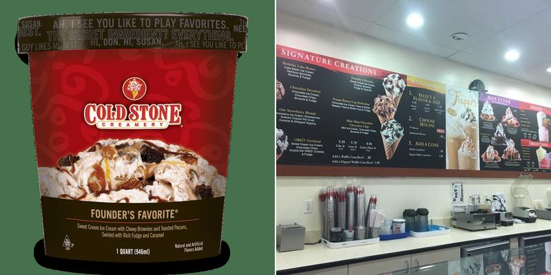 Cold Stone Creamery Menu