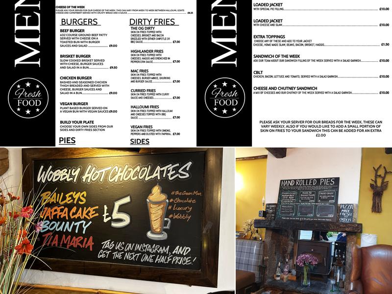 The Green Man at Inglewhite Menu