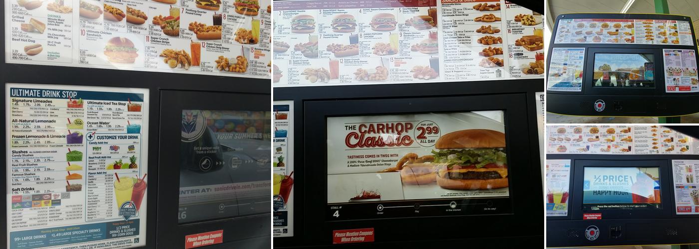 Sonic Drive-In Menu