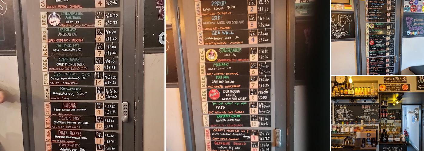 The Four-Ale Taproom Menu