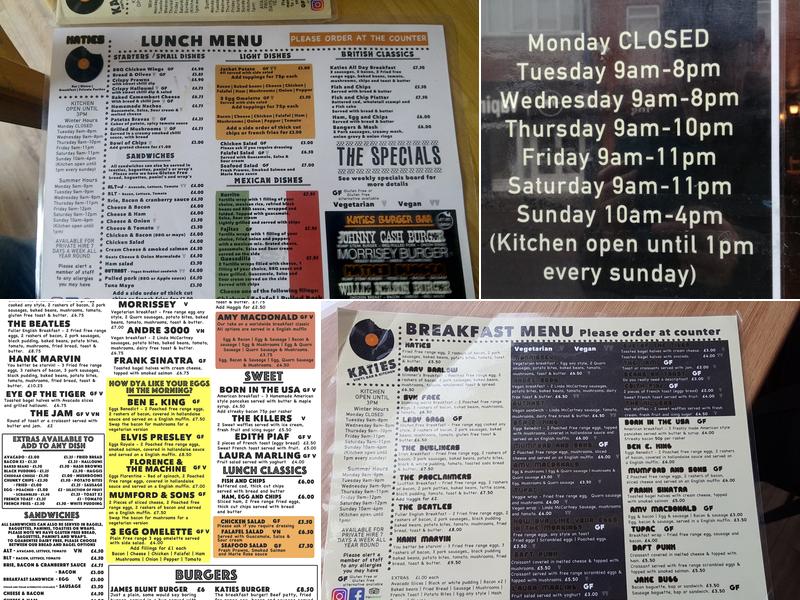 Katies Vinyl Bar & Kitchen Menu