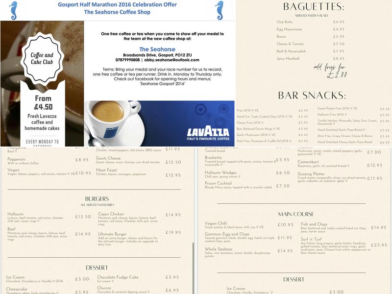 The Seahorse Pub Menu