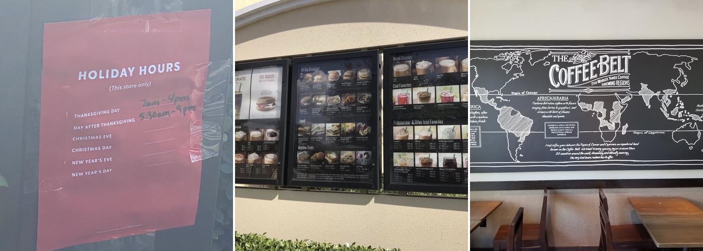 Starbucks Menu