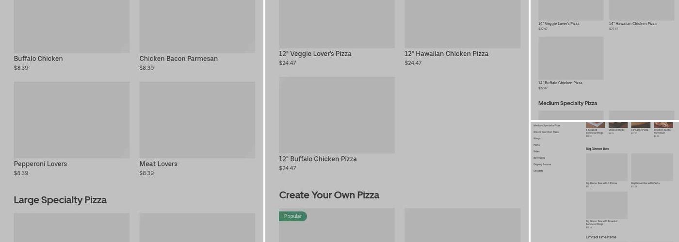 Pizza Hut Menu