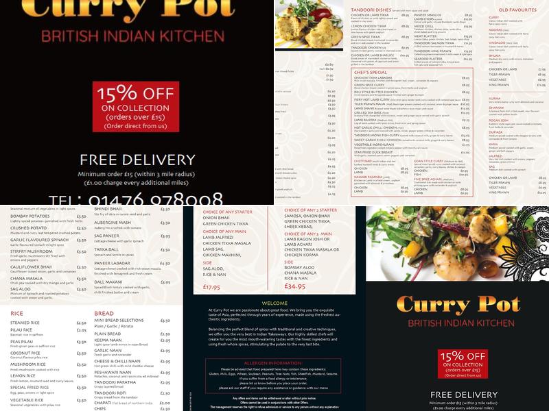 Curry Pot Menu