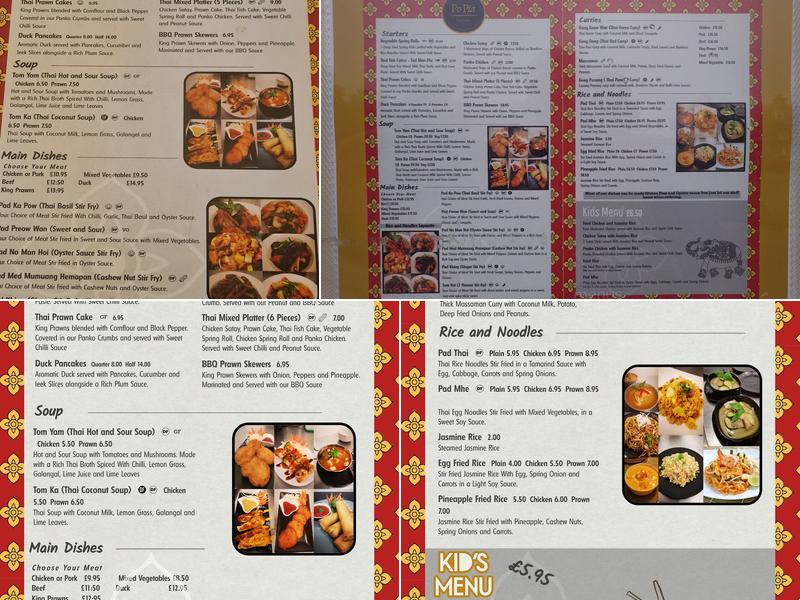 Po Pia Thai Cuisine Menu