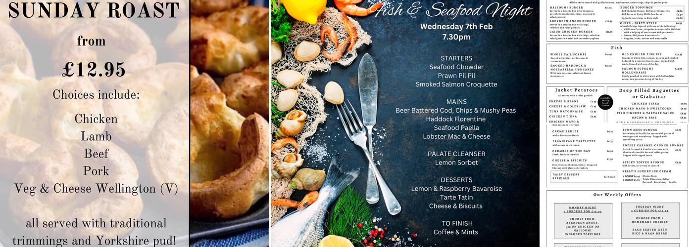 Waggon & Horses Menu