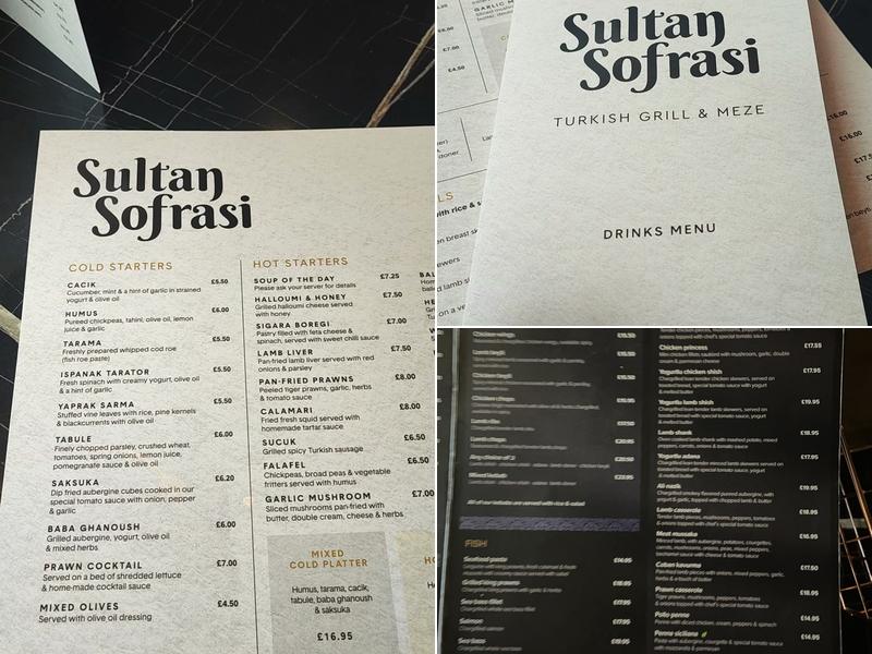 Sultan Sofrasi Menu