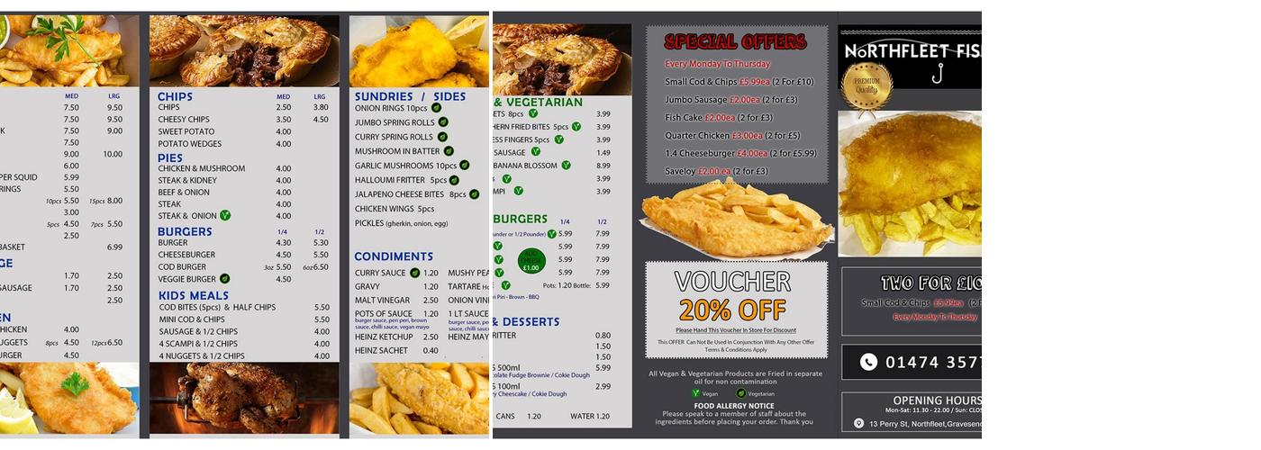 Northfleet Fish Bar Menu