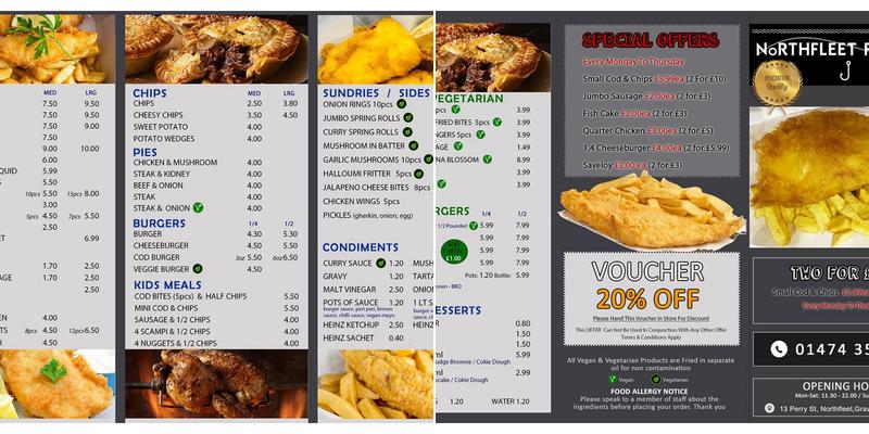 Northfleet Fish Bar Menu