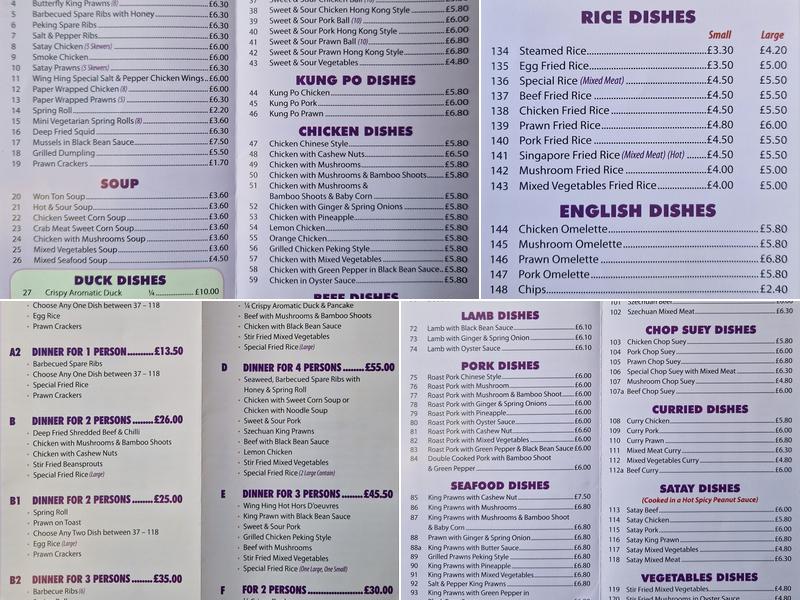 Wing Hing Menu