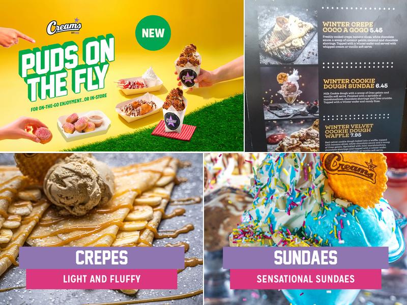 Creams Cafe Gravesend Menu