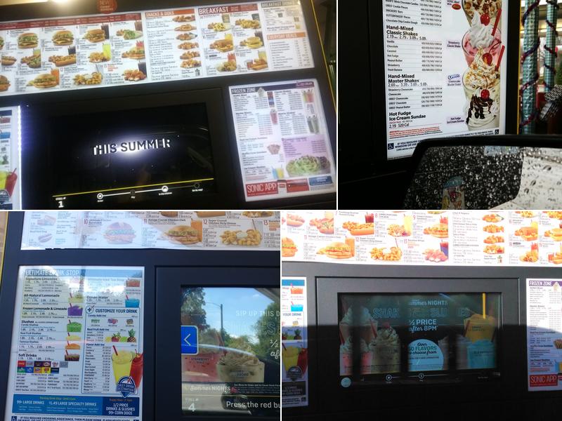 Sonic Drive-In Menu