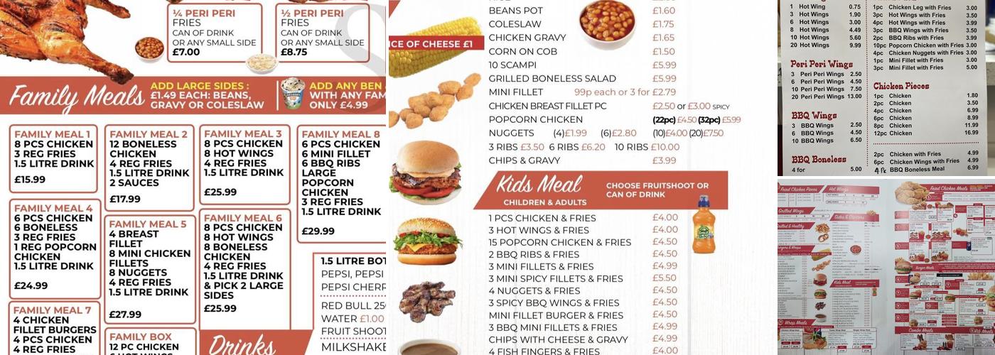 NFC Peri Peri (Northfleet fried chicken) Menu
