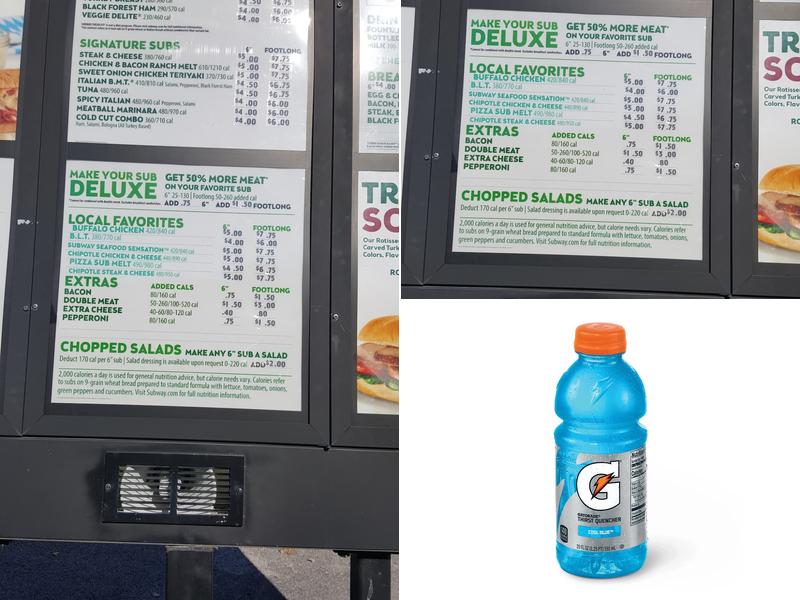 Subway Menu