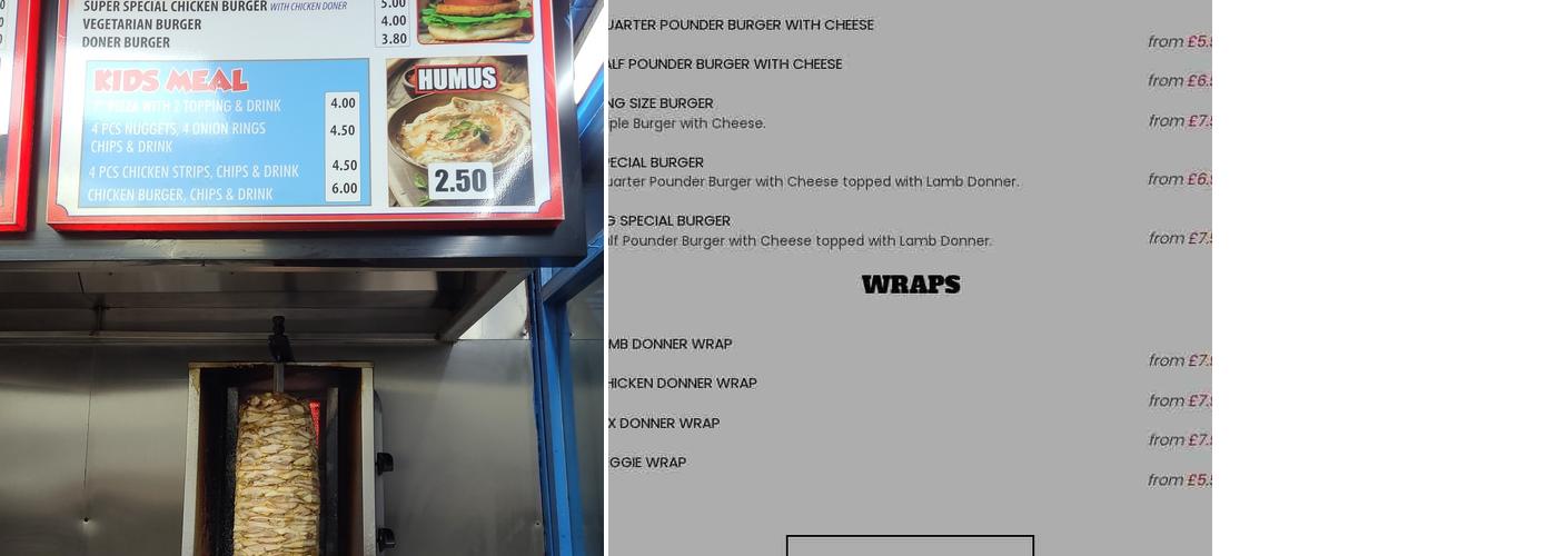 Kent Charcoal Grill Menu