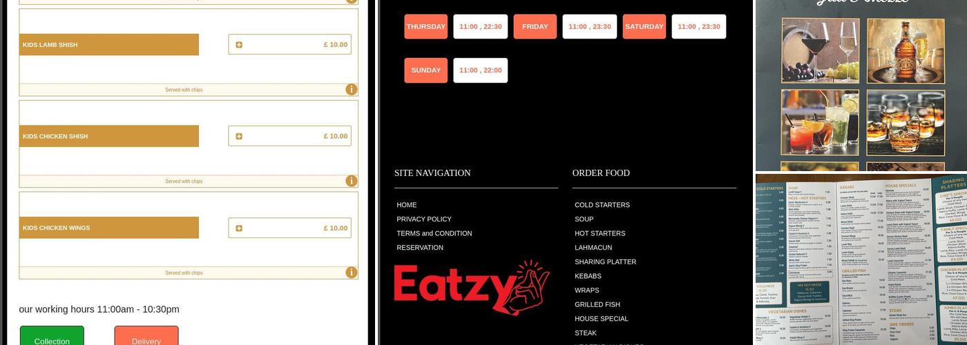 Izgara Meze Restaurant Menu