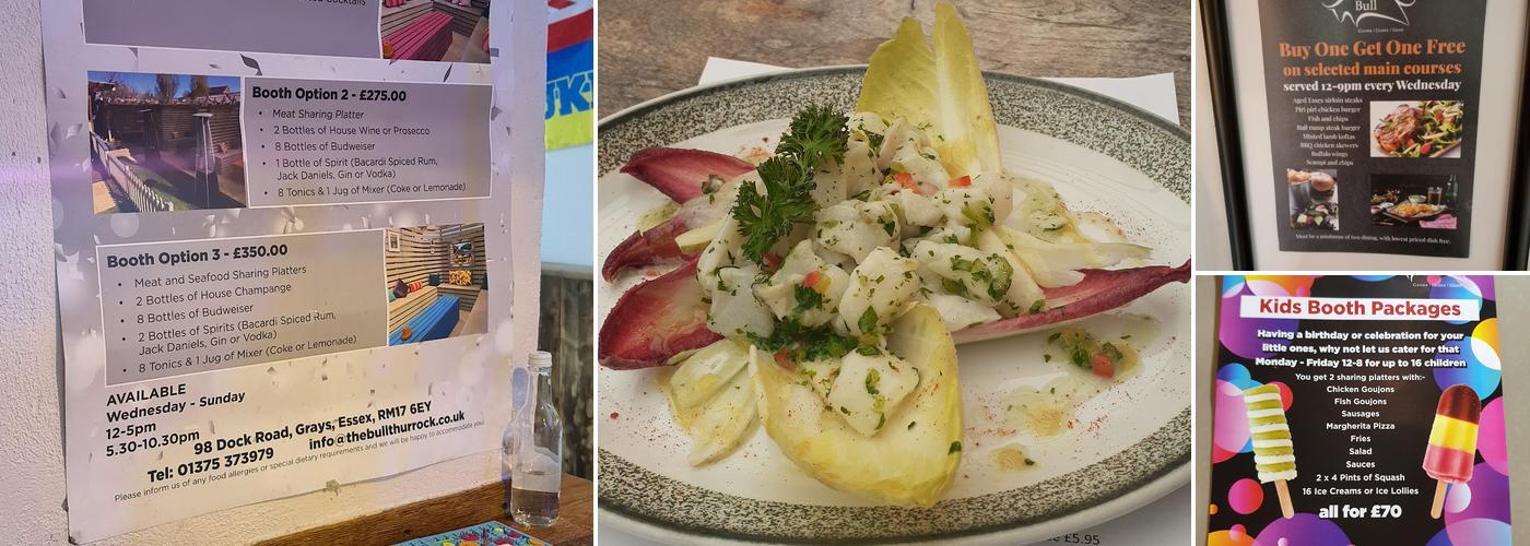The Bull Thurrock Menu