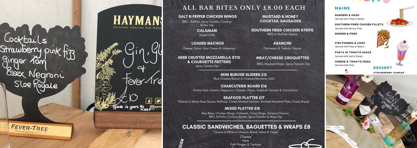 The Whitmore Arms Menu