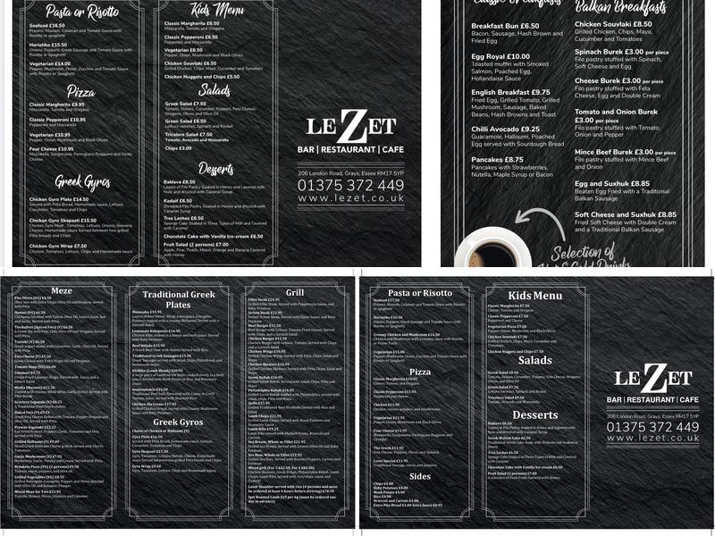 LEZET Restaurant Menu