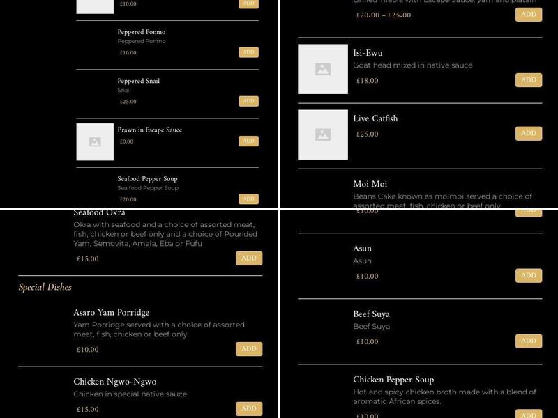 Escape Restaurant & Bar Menu