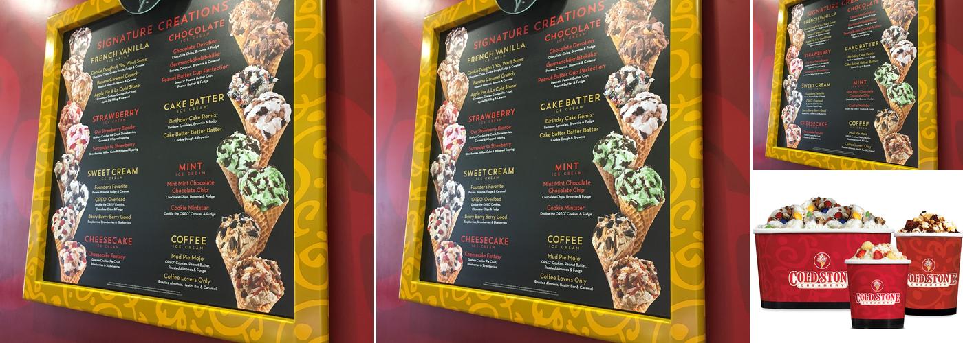 Cold Stone Creamery Menu