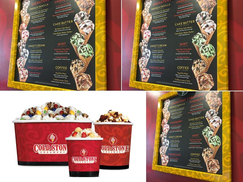 Cold Stone Creamery Menu